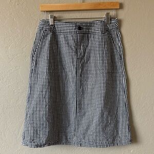 Vintage Liz Claiborne Gingham cotton skirt Navy
Blue Size 4